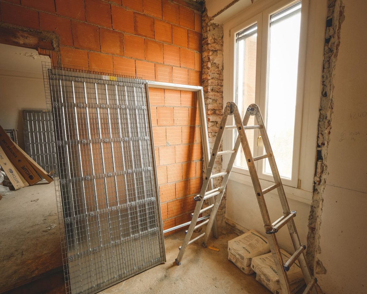 Interior renovation in progress
